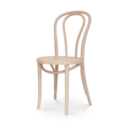 Fameg Vienna thonet no. 18 houten bistrostoel whitewash