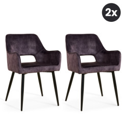 Multifurn 2x eetkamerstoel ray velvet (set van 2)