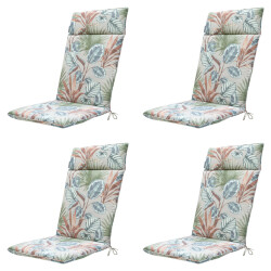 Madison tuinstoelkussen hoge rug cala natural ca. 120x50 cm set van 4