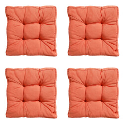 Madison zitkussen florance panama flame orange ca. 47x47 cm set van 4