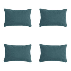 Madison sierkussen sea blue canvas eco+ ca. 30x50 cm set van 4