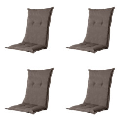 Madison tuinstoelkussen lage rug oxford ca. 105x50 cm set van 4