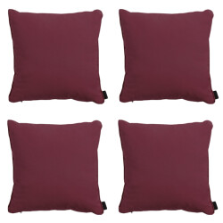 Madison sierkussen panama bordeaux ca. 45x45 cm set van 4