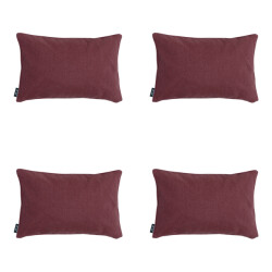 Madison sierkussen bordeaux canvas eco+ ca. 30x50 cm set van 4