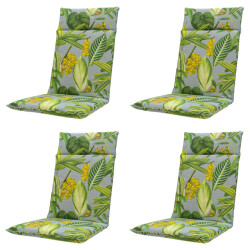 Madison tuinstoelkussen hoge rug la grave grey ca. 120x50 cm set van 4