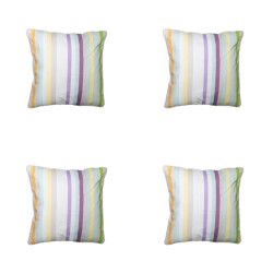 Madison sierkussen righe purple ca. 50x50 cm set van 4