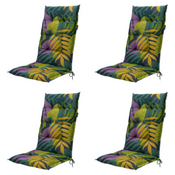 Madison tuinstoelkussen hoge rug iven green ca. 123x50 cm set van 4
