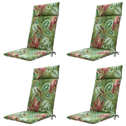 Madison tuinstoelkussen hoge rug cala green ca. 120x50 cm set van 4