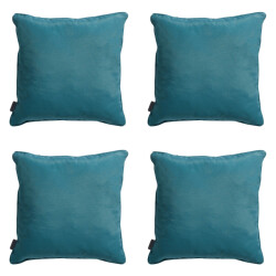 Madison sierkussen panama sea blue ca. 45x45 cm set van 4