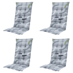 Madison tuinstoelkussen hoge rug tess sage ca. 123x50 cm set van 4