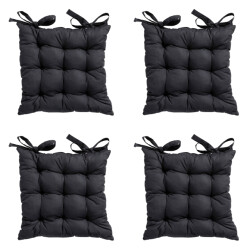 Madison zitkussen toscane basic black ca. 46x46 cm set van 4