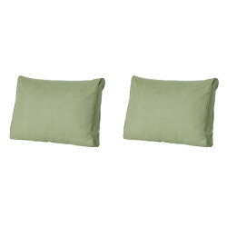 Madison lounge rugkussen basic green ca. 43x73 cm set van 2