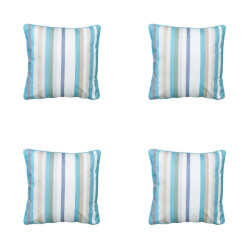 Madison sierkussen righe azure ca. 50x50 cm set van 4