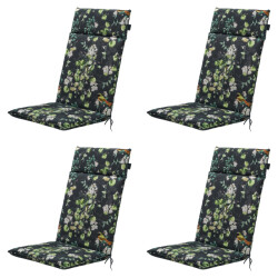 Madison tuinstoelkussen hoge rug sadie ca. 120x50 cm set van 4