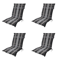 Madison tuinstoelkussen lage rug nils ca. 105x50 cm set van 4