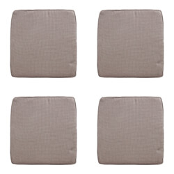Madison zitkussen wicker rib liver ca. 48x48 cm set van 4