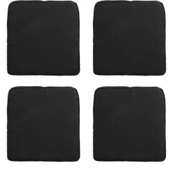 Madison zitkussen wicker rib black ca. 48x48 cm set van 4