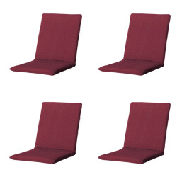 Madison stapelstoelkussen panama bordeaux ca. 97x49 cm set van 4