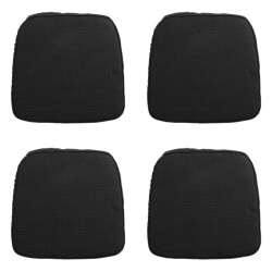 Madison zitkussen wicker rib black ca. 48x48 cm set van 4