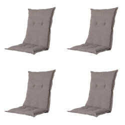 Madison tuinstoelkussen lage rug panama ca. 105x50 cm set van 4