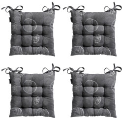 Madison zitkussen toscane circle grey ca. 46x46 cm set van 4