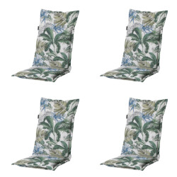 Madison tuinstoelkussen hoge rug bliss blue ca. 123x50 cm set van 4