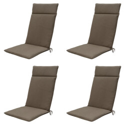 Madison tuinstoelkussen hoge rug canvas eco+ ca. 120x50 cm set van