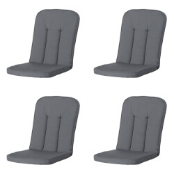 Madison tuinkussen carlo / calvia rib grey ca. 100x48 cm set van 4