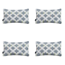 Madison sierkussen trivia grey ca. 30x50 cm set van 4