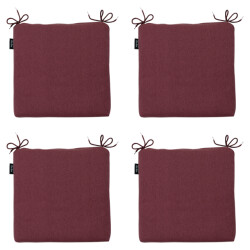 Madison zitkussen bordeaux canvas eco+ ca. 40x40 cm set van 4