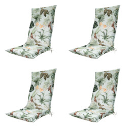 Madison tuinstoelkussen hoge rug grasse green ca. 123x50 cm set van 4