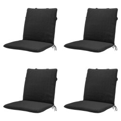 Madison stapelstoelkussen black canvas eco+ ca. 97x49 cm set van 4