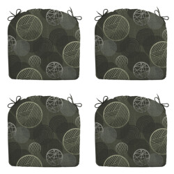 Madison zitkussen circle green ca. 46x48 cm set van 4