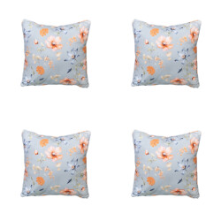 Madison sierkussen florina blue ca. 50x50 cm set van 4