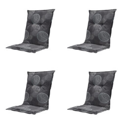 Madison tuinstoelkussen lage rug circle grey ca. 105x50 cm set van 4