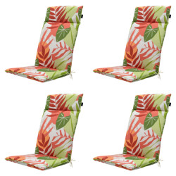 Madison tuinstoelkussen hoge rug iven terra ca. 120x50 cm set van 4