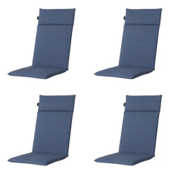 Madison tuinstoelkussen hoge rug panama safier blue ca. 120x50 cm set van