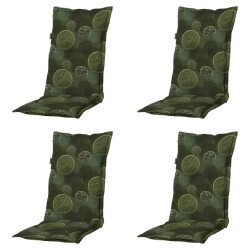 Madison tuinstoelkussen hoge rug circle green ca. 123x50 cm set van 4