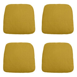 Madison zitkussen wicker panama mustard ca. 48x48 cm set van 4