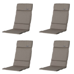 Madison tuinkussen fiber deluxe rib liver ca. 125x50 cm set van 4