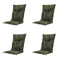 Madison tuinstoelkussen lage rug circle green ca. 105x50 cm set van 4