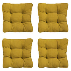 Madison zitkussen florance panama mustard ca. 47x47 cm set van 4