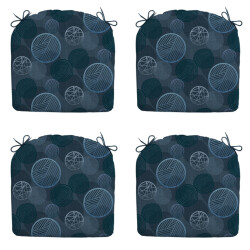 Madison zitkussen circle blue ca. 46x48 cm set van 4