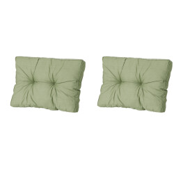 Madison florance rugkussen basic green ca. 43x73 cm set van 2