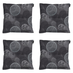Madison zitkussen circle grey ca. 50x50 cm set van 4
