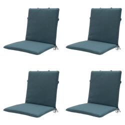 Madison stapelstoelkussen sea blue canvas eco+ ca. 97x49 cm set van 4
