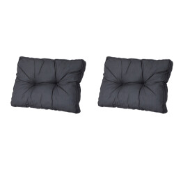 Madison florance rugkussen basic black ca. 43x60 cm set van 2