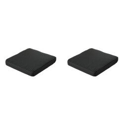 Madison lounge profi-line zitkussen rib black ca. 60x60 cm set van 2