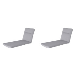 Madison ligbedkussen manchester light grey ca. 190x60 cm set van 2