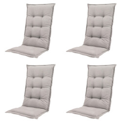 Madison tuinstoelkussen hoge rug napels ca. 123x50 cm set van 4